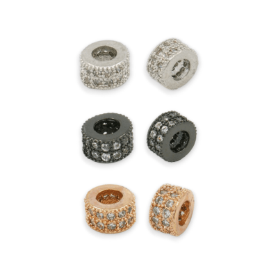 Cuenta cilindro pasador 4x6 mm zircón / unidad