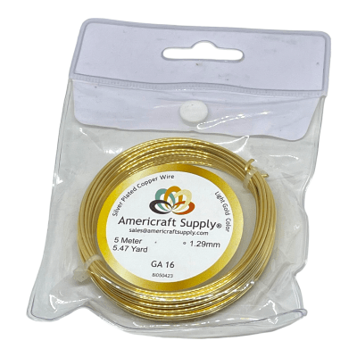 Alambre calibre 16 dorado americraft supply Light gold / Rollo