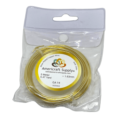 Alambre calibre 14 dorado americraft supply gold / Rollo