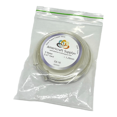 Alambre calibre 16 plateado americraft supply silver / Rollo