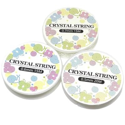 Pack 3 Hilo nylon elástico transparente