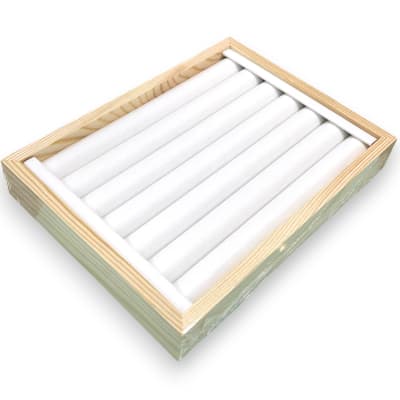 Exhibidor mostrario anillos eco cuero madera / unidad