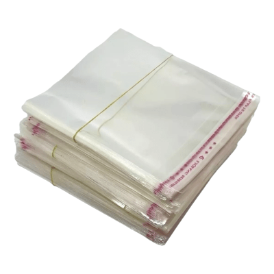 Pack de 500 bolsas celofán adhesiva 10x10 cm