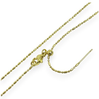 Cadena armada ajustable punto y coma baño de oro / unidad