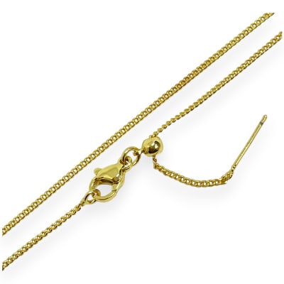 Cadena armada ajustable grumet baño de oro / unidad