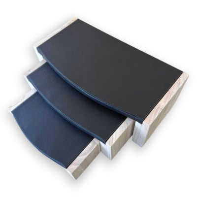 Exhibidor de Joyas 3 niveles madera eco cuero negro / set