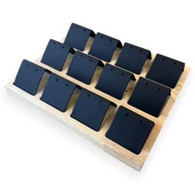 Exhibidor de aros tipo bandeja madera eco cuero Negro / unidad
