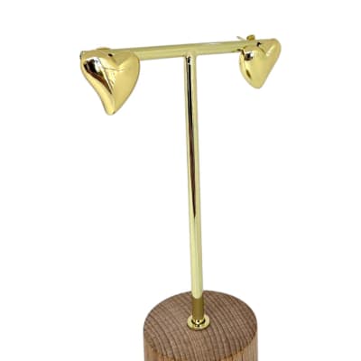 Aros topo maxi colgantes elegantes baño de oro / par