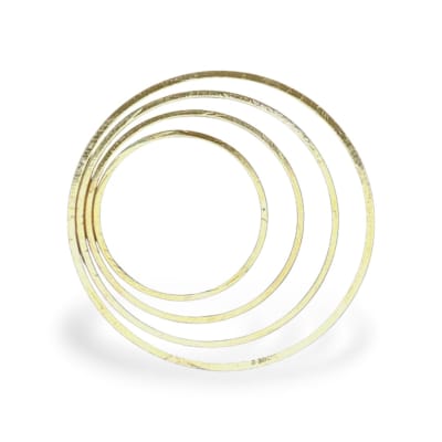 Figura cerrada círculo 35 a 20 mm baño oro / unidad