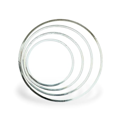 Figura cerrada círculo 35 a 20 mm baño platino / unidad