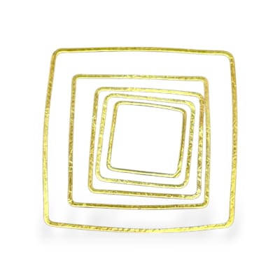 Figura cerrada cuadrado 20 a 8 mm baño oro / unidad