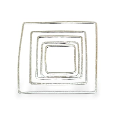 Figura cerrada cuadrado 20 a 8 mm baño platino / unidad