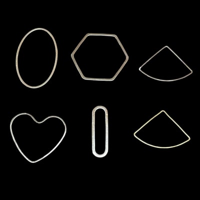 Figuras cerradas corazón óvalo hexágono abanico / unidad