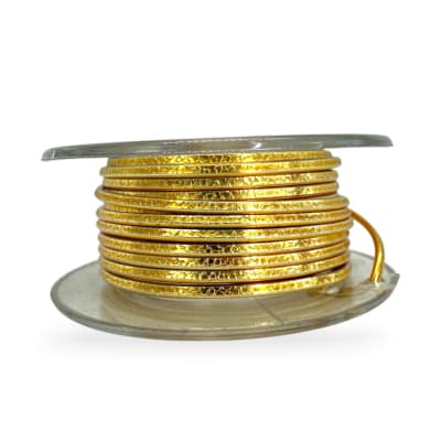 Alambre texturizado calibre 16 dorado americraft supply gold 2.5 m / rollo