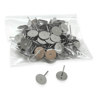 Base de aros 8 mm tipo topo acero / 50 pares