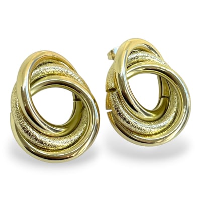 Aros topo topito nudos de anillo rodio / unidad