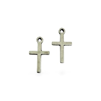Dije colgante cruz 10x15 mm aleación / unidad