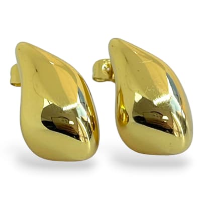 Aros topo topito gota facetada acero / unidad