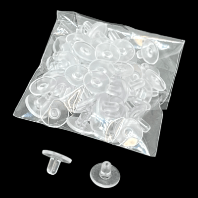 Tapones de goma 10x7 mm estilo almohadilla para aros  / 60 uds