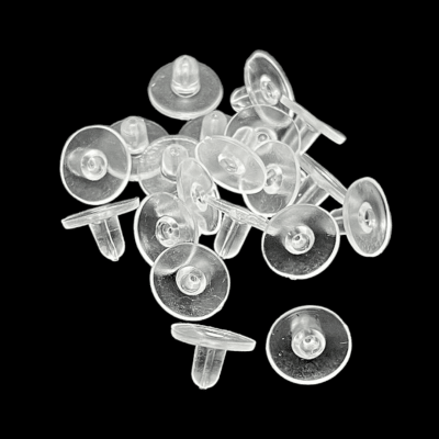 Tapones de goma 10x7 mm estilo almohadilla para aros / 20 uds