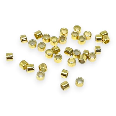 Grapas Escalachin aprietes cilindrica 2 mm baño de oro / gramo