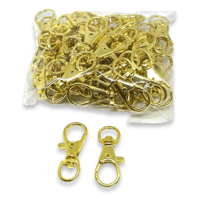 Mosquetones broche langosta con destorcedor / 50 uds
