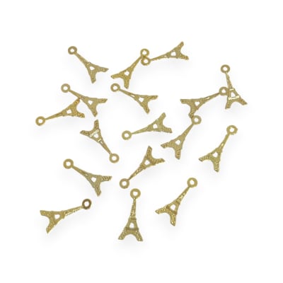 Mini dije torre Eiffel Paris 12x6 mm gold-filled / unidad