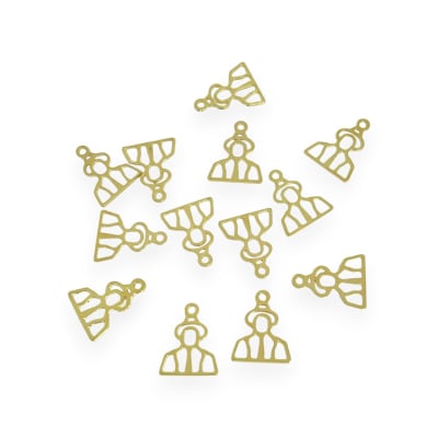 Mini dije silueta José Gregorio Hernández 10 mm gold-filled / unidad