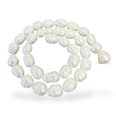 Sarta abalorios cuentas perla alargada natural cultivada / tira