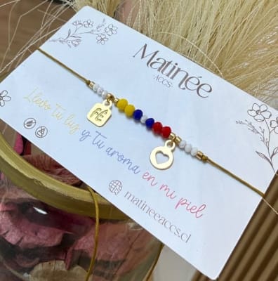 Pulsera tricolor Venezuela fe y corazón ajustable / unidad