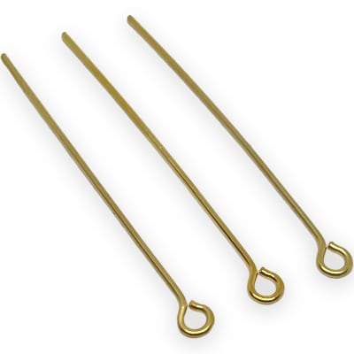 Alfiler vástago Argolla 20 - 35 mm baño de oro / gramo