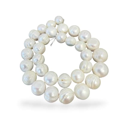 Sarta abalorios cuentas perla natural cultivada redonda irregular/ tira