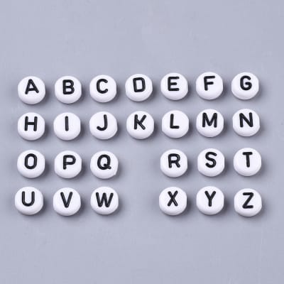 Letras plásticas redonda abecedario / 40 uds