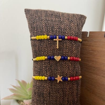 Pulsera tricolor venezuela ajustable VTE / unidad