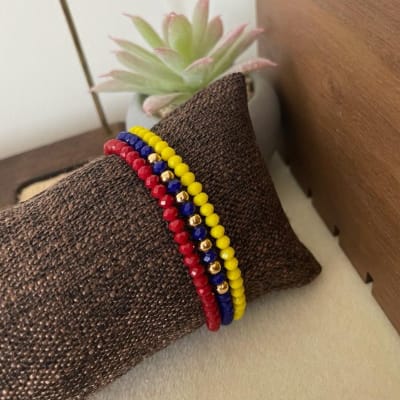 Pulsera tricolor Venezuela triple ajustable / unidad