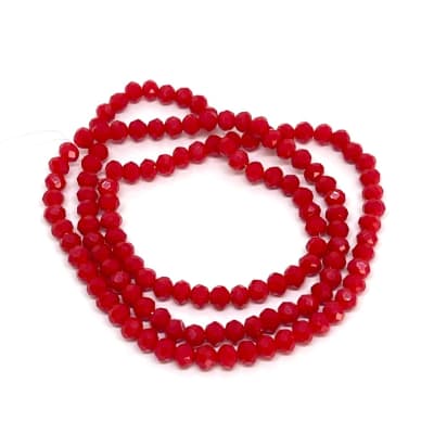 Sarta cristales 4 mm murano facetado unicolor / tira