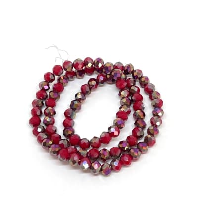 Sarta cristales 6 mm murano facetado combinado / tira