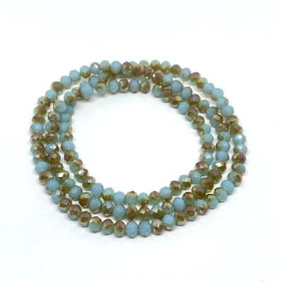 Sarta cristales 4 mm murano facetado combinado / tira