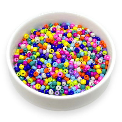 Mostacilla China cuentas multicolor / 30 gramos