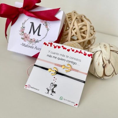 Regalos San Valentin pareja pulseras ancla / set