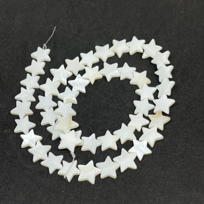 Abalorios cuentas figura estrella nacar 6-10 mm