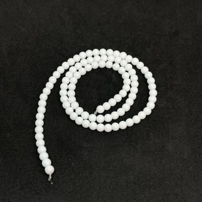 Sarta abalorios cuentas piedra onix blanca / tira