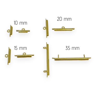 Terminal tubo para pulsera collar con Miyuki / Par