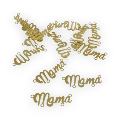 Dije conector palabra mamá Gold-filled / unidad