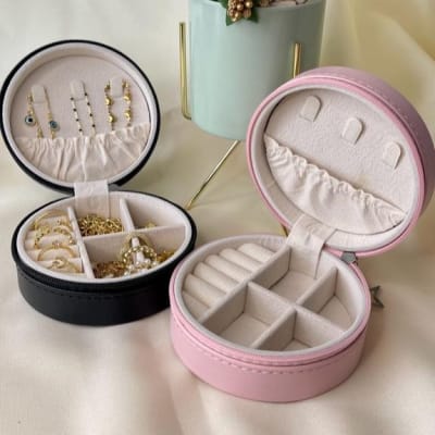 Joyero Estuche Organizador Alhajeros redondo chico / unidad