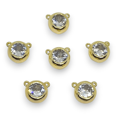 Dije conector punto de luz baño de oro / unidad