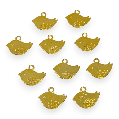 Dije colgante pájaro ave Gold-filled / unidad