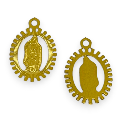 Dije colgante medalla Milagrosa Guadalupe Gold-filled / unidad