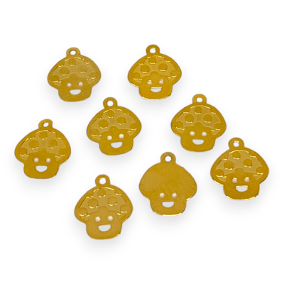 Dije colgante hongo honguito Gold-filled / unidad