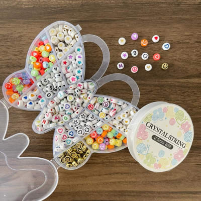 Kit mariposa de abalorios surtido para niñas con nylon